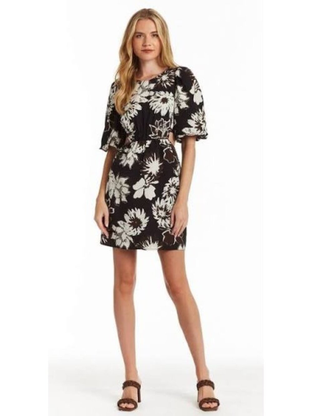 LD-18. DREW Reese Dress Black Floral Small